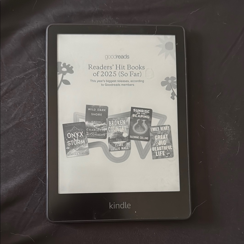 Black E-Ink eBook Reader with Slim Design